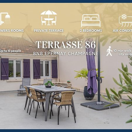 Terrasse 86 - Terrasse & Climatisation - 4-6 Personnes - Bnb 에페르네이 외부 사진