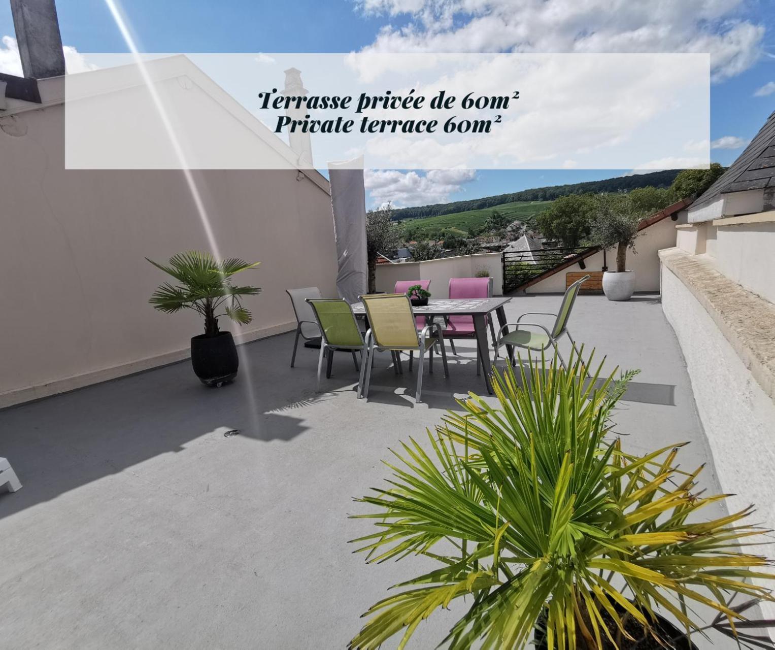 Terrasse 86 - Terrasse & Climatisation - 4-6 Personnes - Bnb 에페르네이 외부 사진